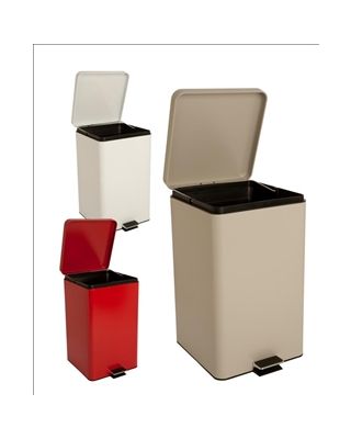 Brewer Step On Metal Waste Can 32 quart White, 35267,35268