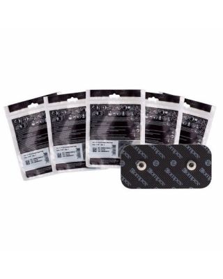 Compex Easy Snap Electrode 2 x 4 inch 5 Pack (10 pcs) Black CX142EL02-5PK