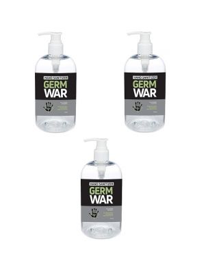 Germ War Hand Sanitizer 16.9 Oz Pump Bottle Box Of 3