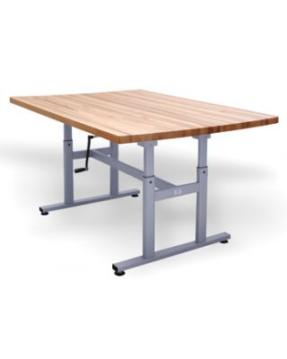 Hausmann Models 4325 Deluxe Crank Butcher Block Work Tables
