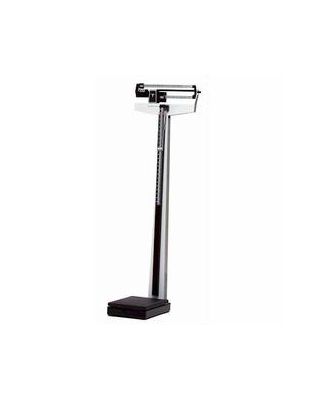 HealthOmeter Mechanical beam scale with EXCLUSIVE rotating poise bar with height rod - lb/kg & wheels