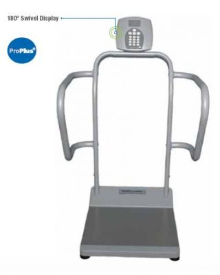 HealthOmeter ProPlus digital platform scale with handrails - lb/kg,4011