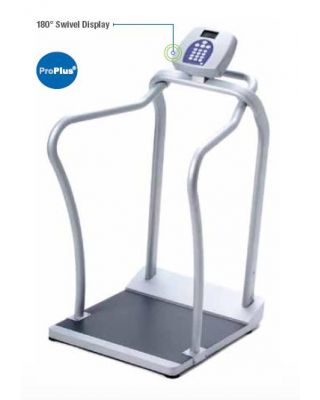 HealthOmeter ProPlus digital platform scale with handrails - lb/kg,4021