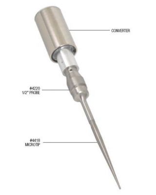 Qsonica Sonicator 1/8" double stepped microtip (0.5 - 15ml) MSNX-4422