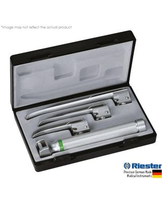 Riester Ri-integral FO Laryngoscope Miller Baby 2.5V Xenon AA Handle Battery and Charger  Blades 012 8072