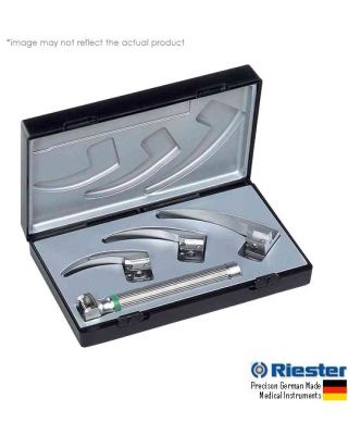 Riester Ri-integral FO Laryngoscope Set Macintosh Baby 2.5V Xenon AA Handle Blades 012  8050