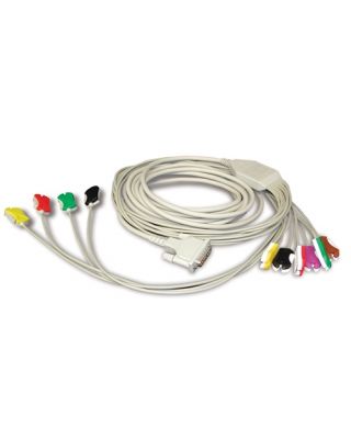 SCHILLER Stress Patient Cable 10-lead w clip type plugs SCH-2.400116