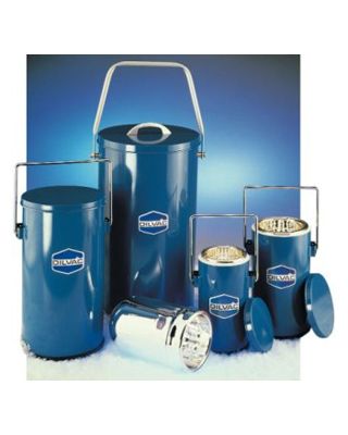 SCILOGEX 1Ltr. Blue Enameled Cased Dewar Flask w/ Handle & Lid,MS111