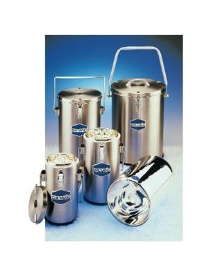 SCILOGEX - 2Ltr. Stainless Steel Cased Dewar Flask with Lid Clips and Handle,SS222